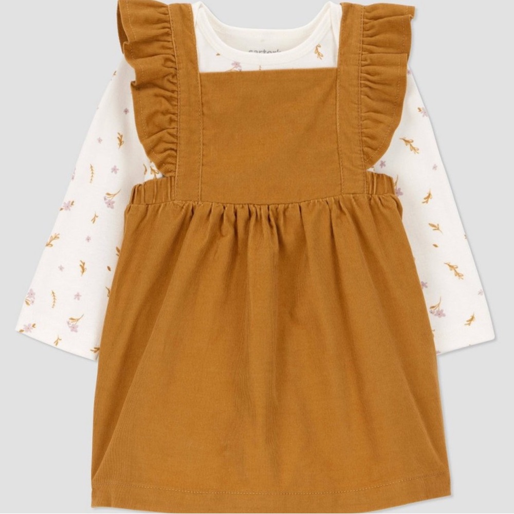 2pc Floral Ruffle Jumper Set